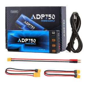 Блок питания ToolkitRC ADP750 — 750W, 12V, 62.5A, AC 100–240V, 3×XT60, 4mm bullet, USB-C PD 30W, активное охлаждение